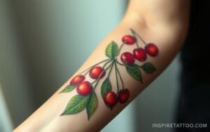 cherry tattoo placement