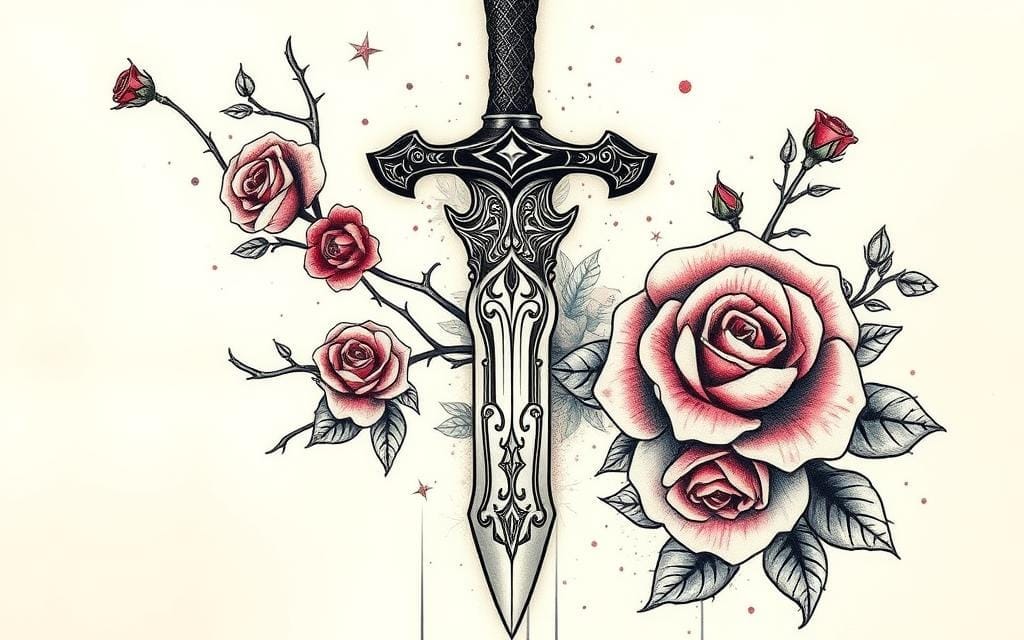 dagger tattoo design