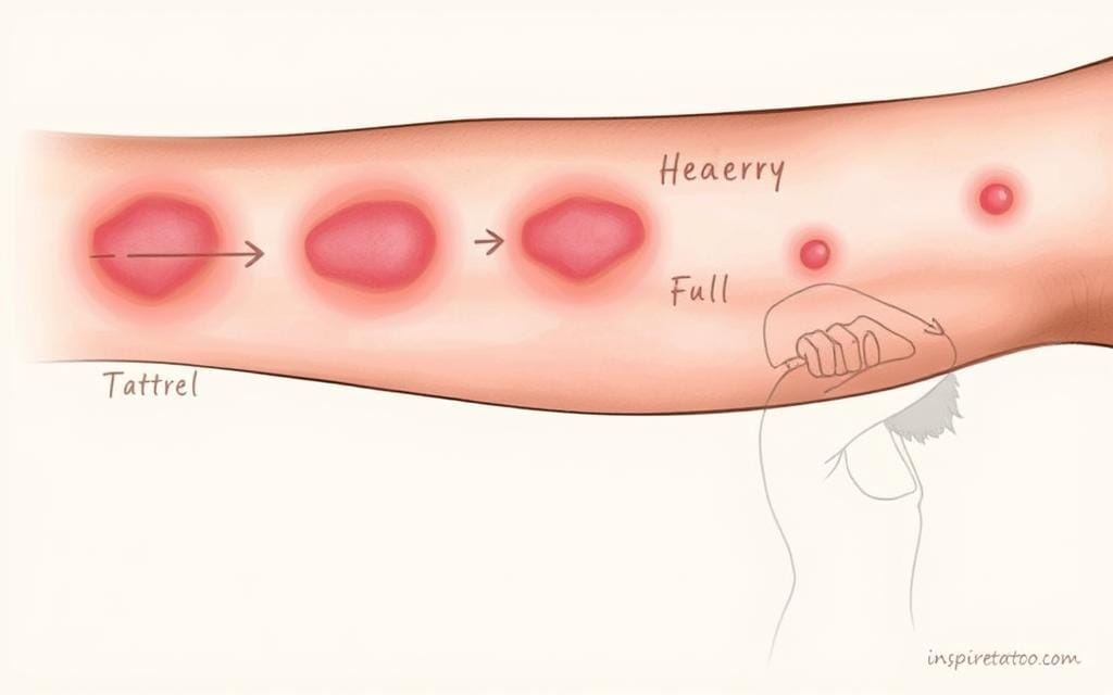 tattoo bruising healing timeline