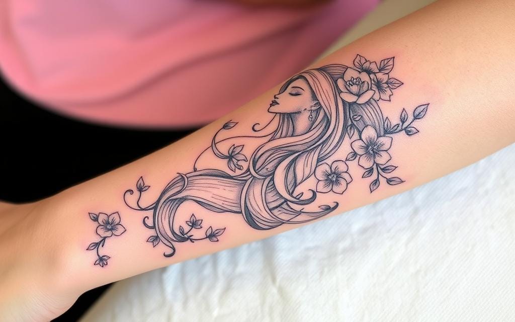 Rapunzel tattoo placement