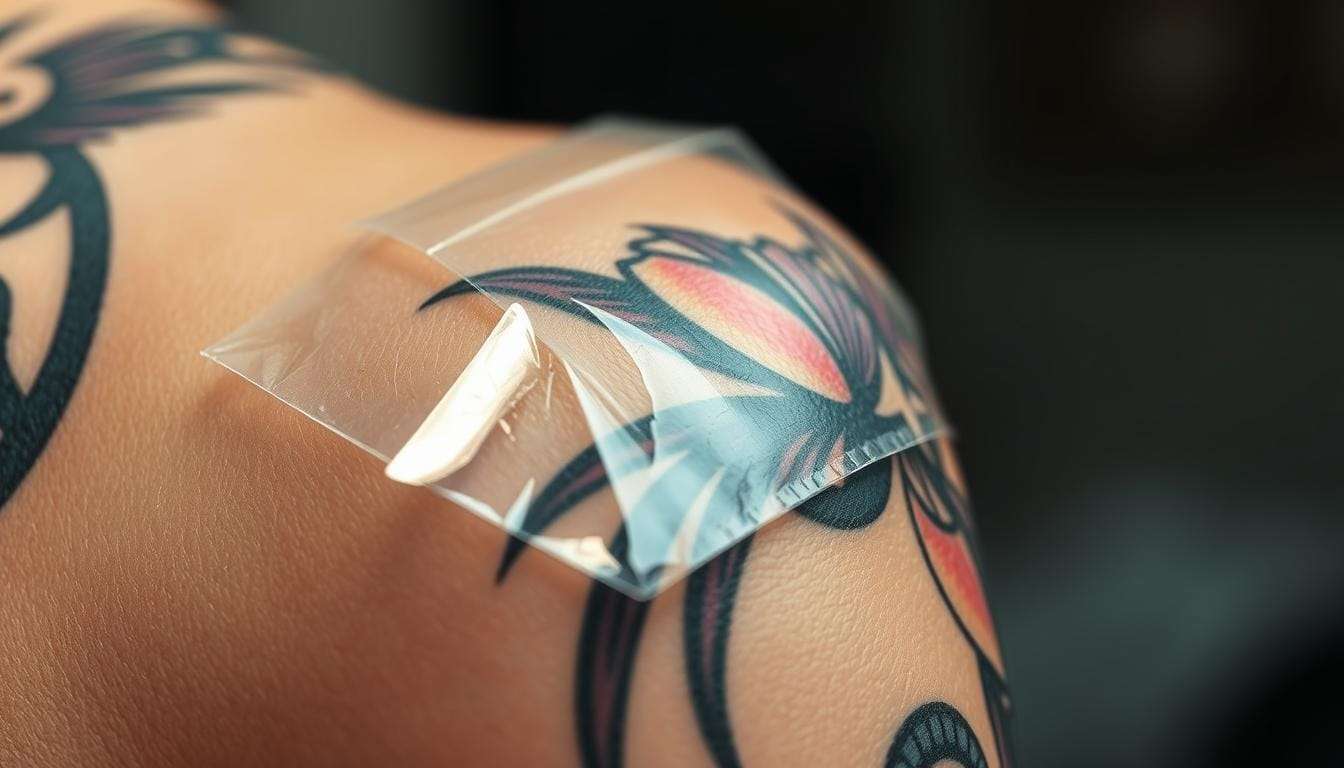 how long to leave wrap on tattoo