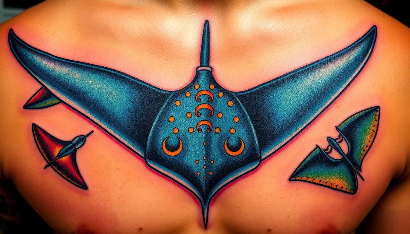 realistic stingray tattoo